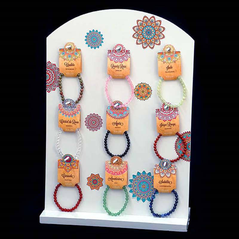 Expositor Pulseras Bolas 6mm (45 pulseras)