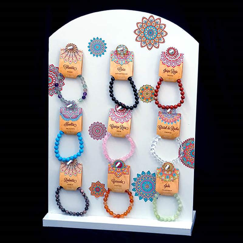 Présentoir Bracelets Boules 8mm (45 bracelets)