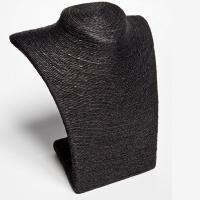 Expositor Busto Mimbre Grande Negro