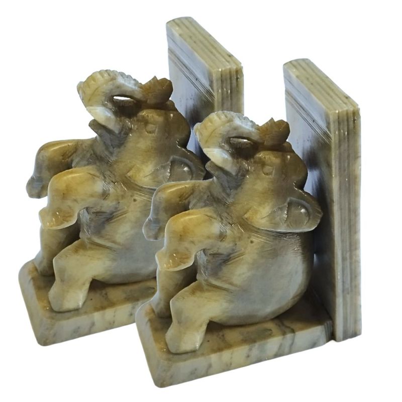 Steatite Elephants Bookends (set 2u.)