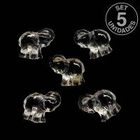 Elefante Cristal de Roca. Set 5un.