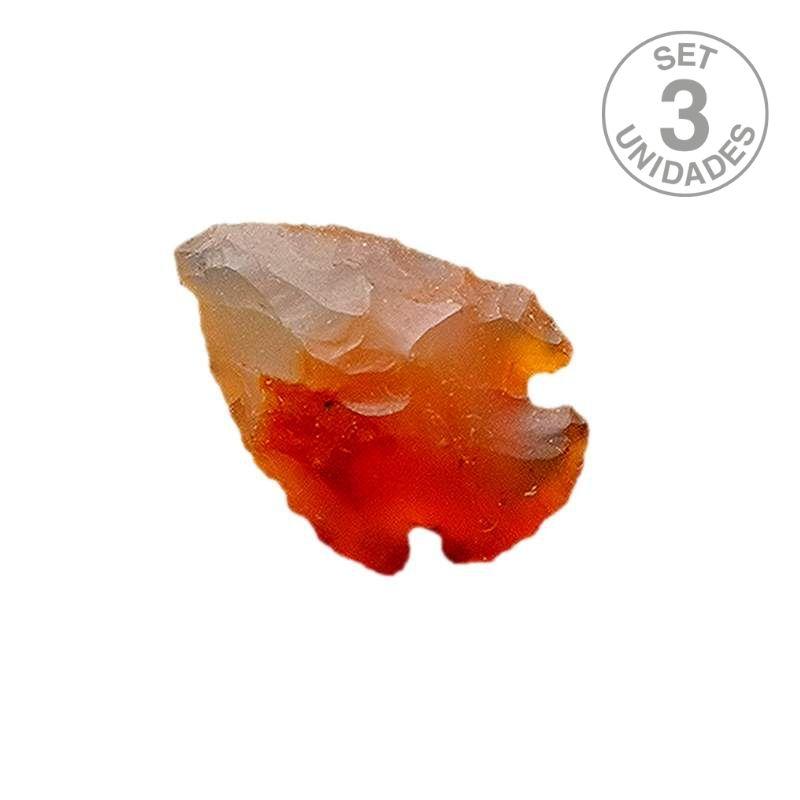 Carnelian mini Arrow 25mm. Set 3 Un.