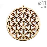 Simbolo Flor de la Vida con Ámbar (ø11cm)