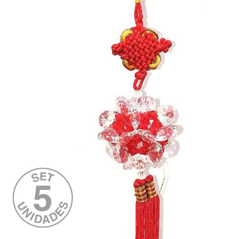 Red Feng Shui Flower. Set 5 Un.
