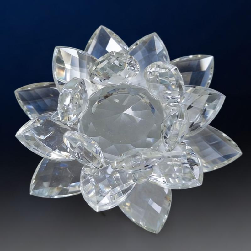 Fleur de Lotus Blanche / Transparente (Ø30mm)