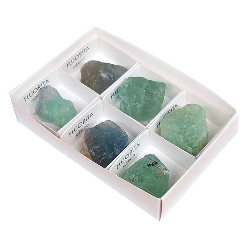 Fluorita Verde. Set 6 unidades