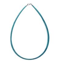 Collier Ras de Cou Acier Bleu