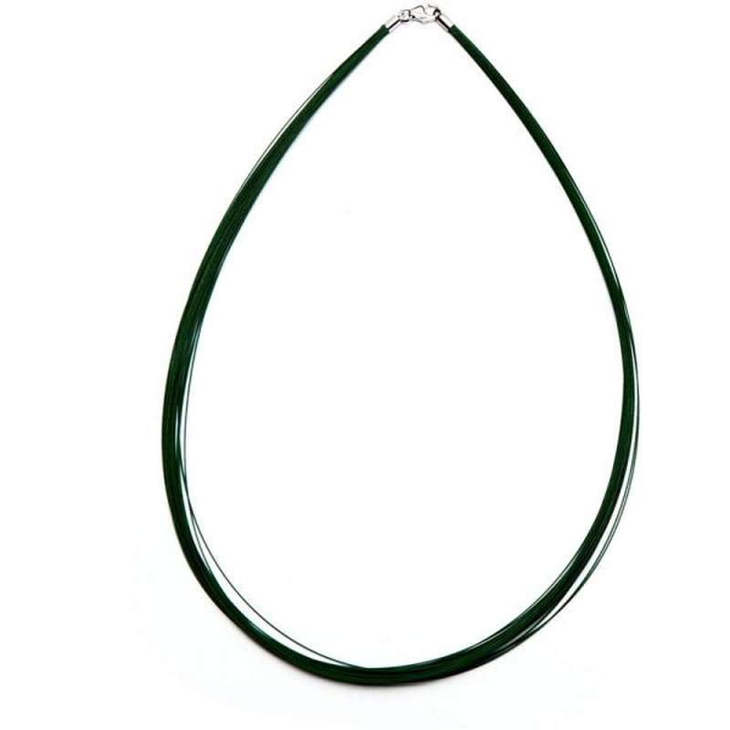 Collier Ras de Cou Acier Vert