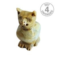 Gato de Esteatita (Set 4 Un.)