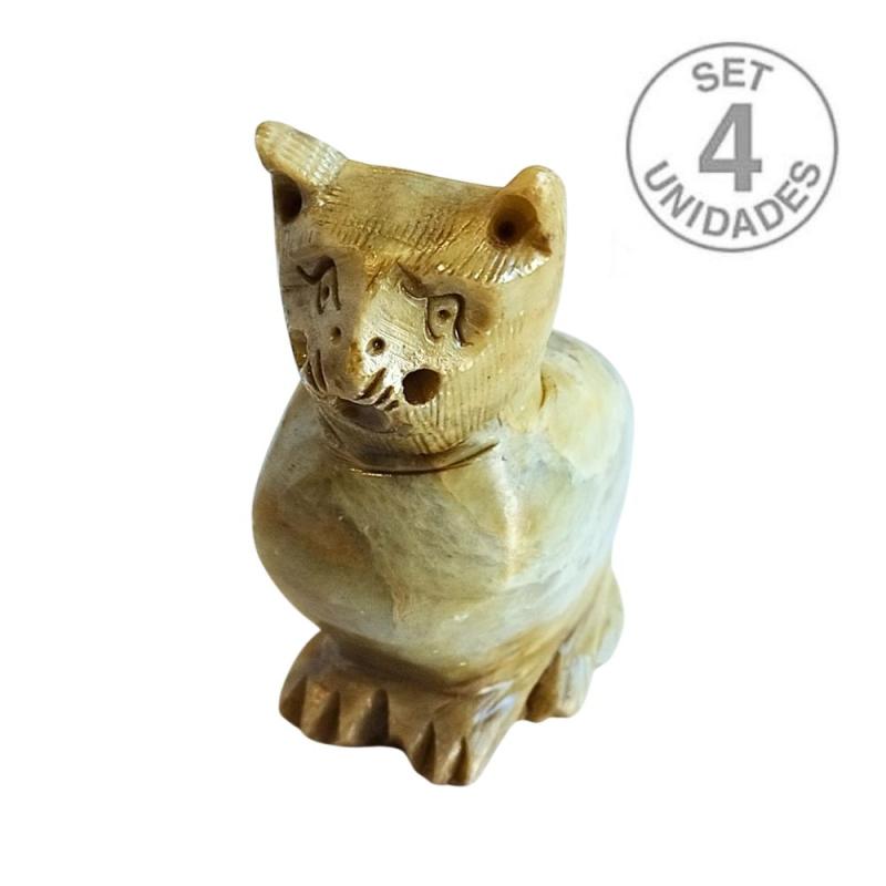 Gato de Esteatita (Set 4 Un.)