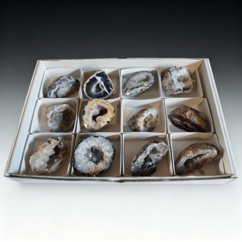 Geoda de Ágata Cuarzo. Lote 12 Un.