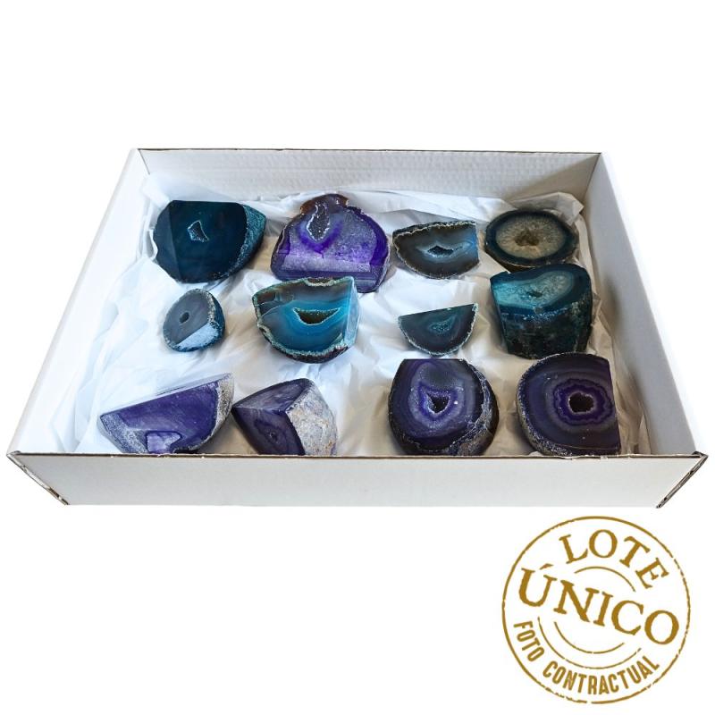 Colors Agate Geodes. Box 3,7kg approx.
