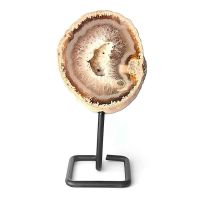 Geoda de Ágata con pie metálico.