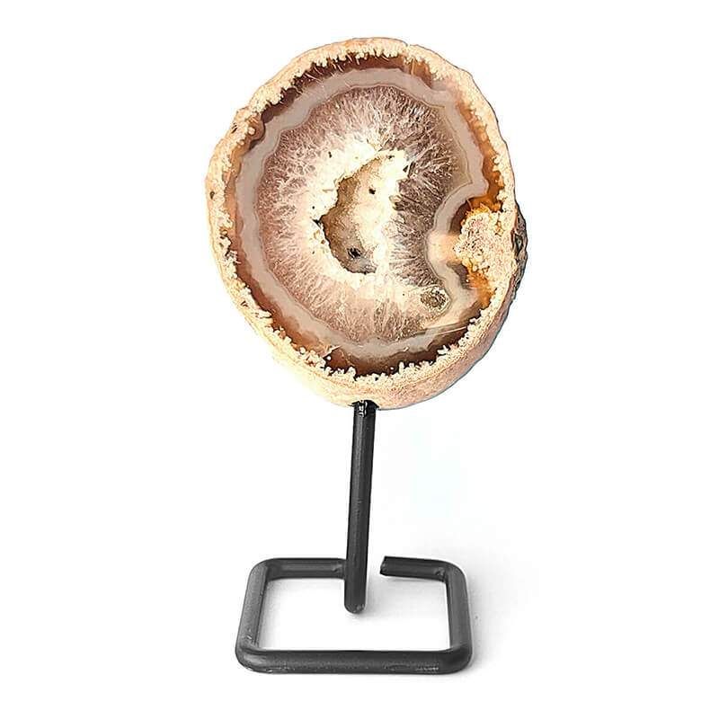 Geoda de Ágata con pie metálico.