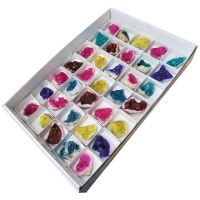 Drusas de Cuarzo (teñidas en colores surtidos). 35un.