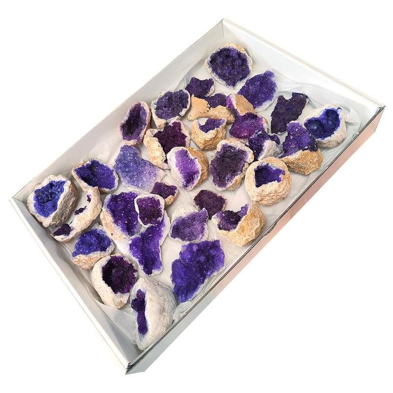Druses de Quartz (teinté en lila)