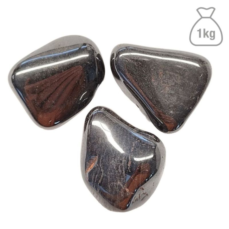 Hematite Rodado Jumbo. Bolsa 1kg.