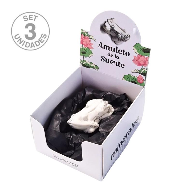 Howlite Frog Box (Set 3u.)