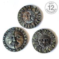 Imanes Sol y Lunas. Set de 12un.
