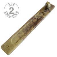 Incensarios de Esteatita (Gato). Set 2 Un.