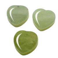 Colgante Corazón Jade Verde. Set 3 Un.