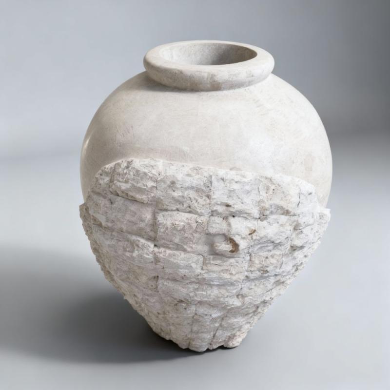 Jarrón Mediano Fósil Coral