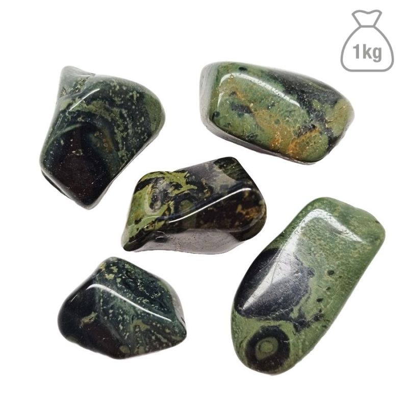 Medium Tumbled Kambaba Jasper. Bag 1kg
