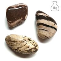 Jaspe Cebra Rodado Grande. Bolsa 1kg.