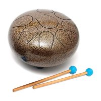 Tambor lenguas de acero 19cm (Marrón)