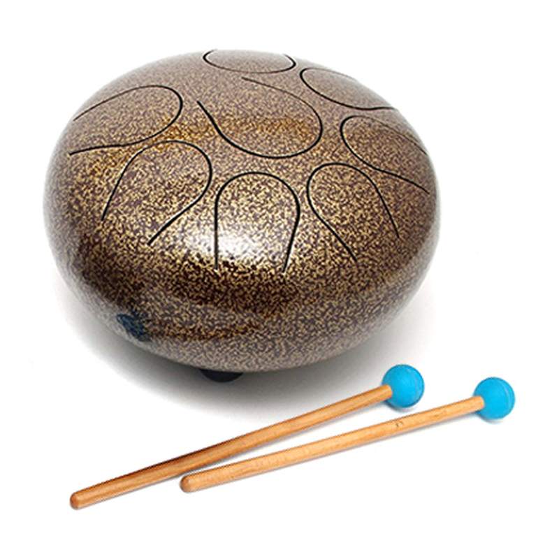 Tambor lenguas de acero 19cm (Marrón)