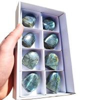 Polished Labradorite with cut base (mini). Set 8 Un.