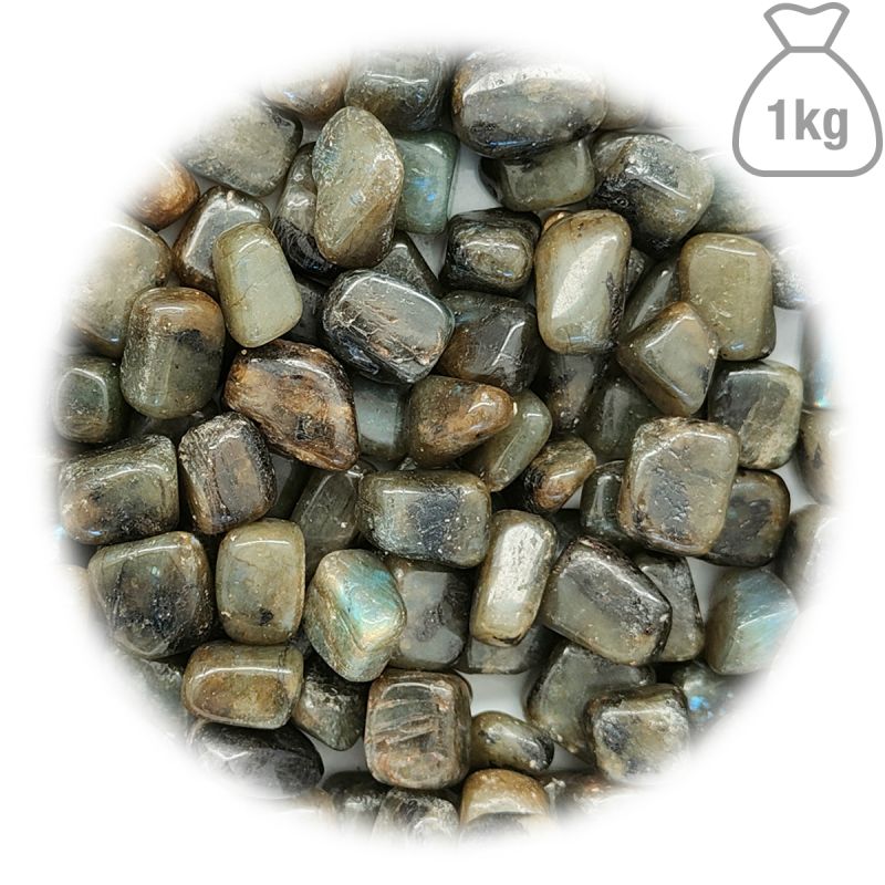 Small Tumbled Labradorite. Bag 1kg