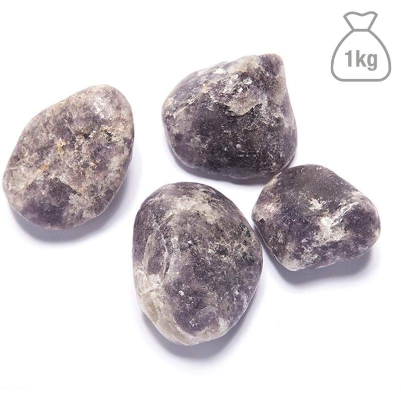 Lepidolite Big Tumbled stone. Bag 1kg.