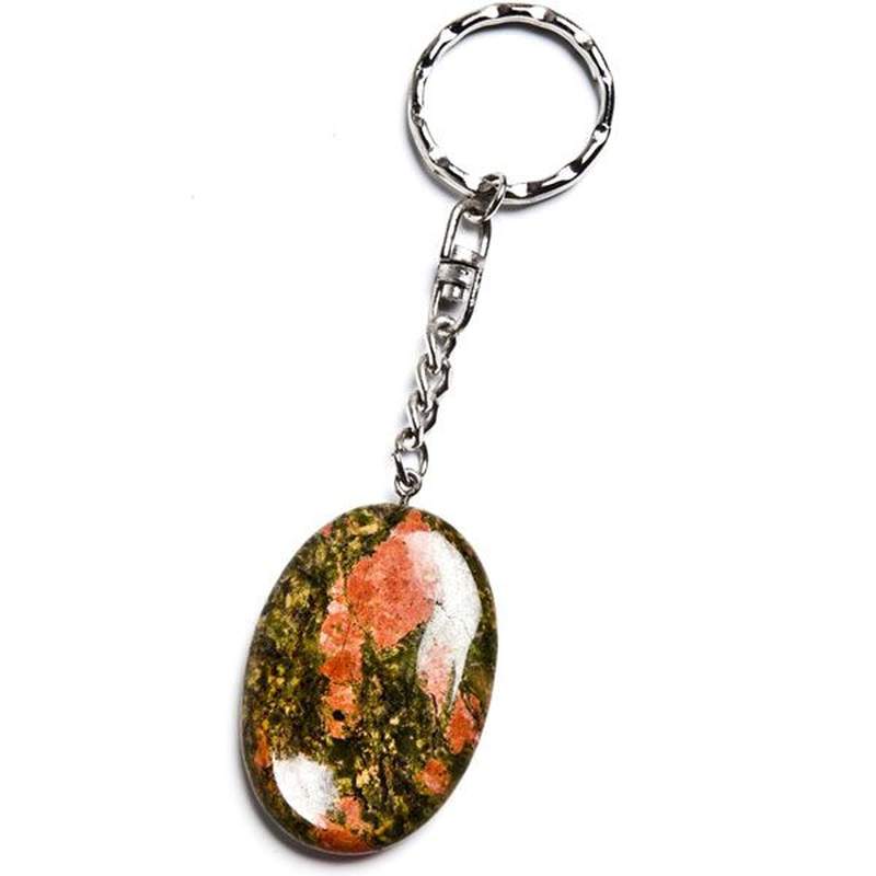 Unakite Stress-free Keyring Oval