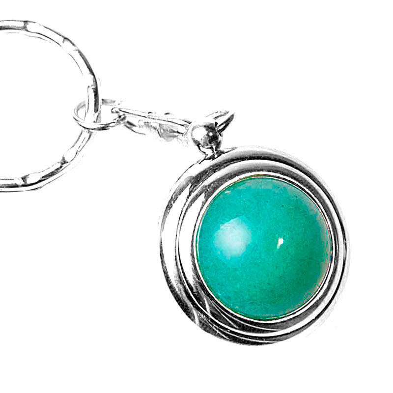 Llavero Virgo /Cuarzo Verde (Set 3 uni.)
