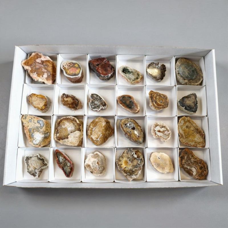 Fossil Wood Set one polished side (24u tray)