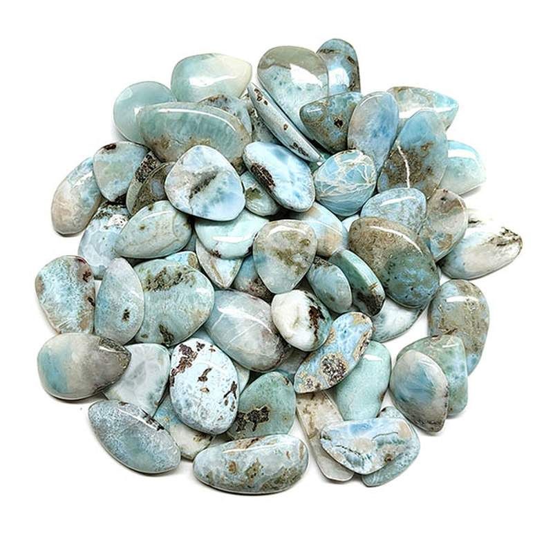 Lot of 64 larimar cabochons.