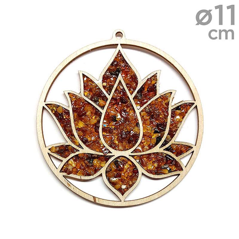 Simbolo Flor de Loto con Ámbar (ø11cm)