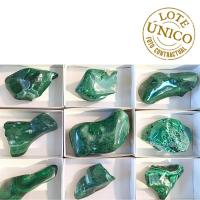 Malachite Botroïde avec Chrysocolle. Lot 9 Un.