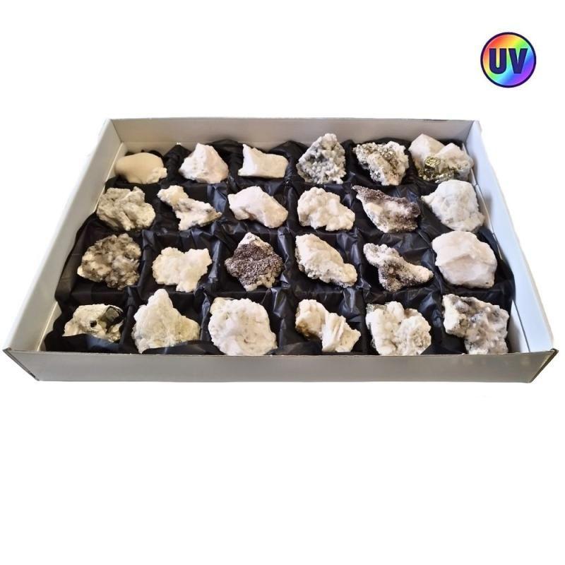 Manganocalcita (UV). Lote 24 Un.