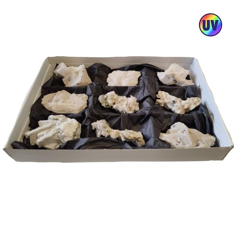 Manganocalcita (UV). Lote 9 Un.