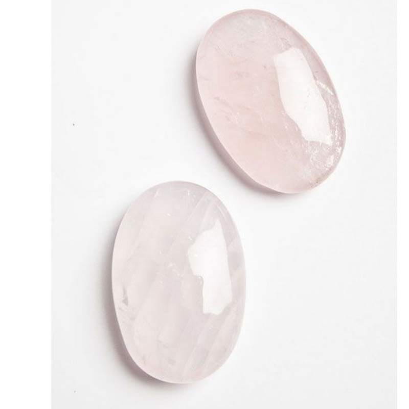 Masajeador Oval pequeño Cuarzo Rosa