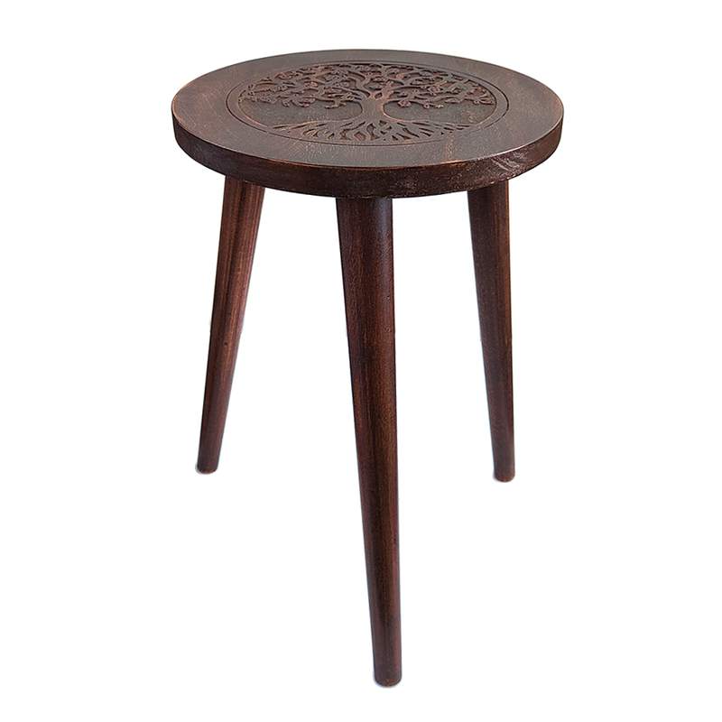 Mesa Auxiliar Símbolo Árbol de la Vida madera maciza.