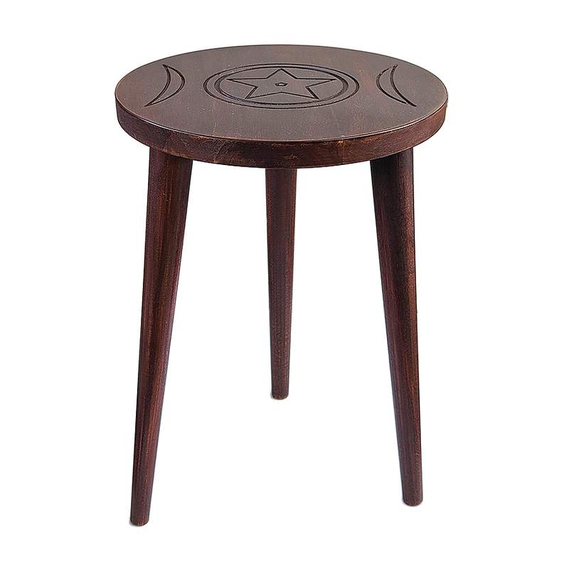 Auxiliary Table in solid wood with Symbol Star.