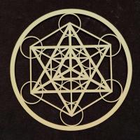 Símbolo Metatron en madera (15 cm)