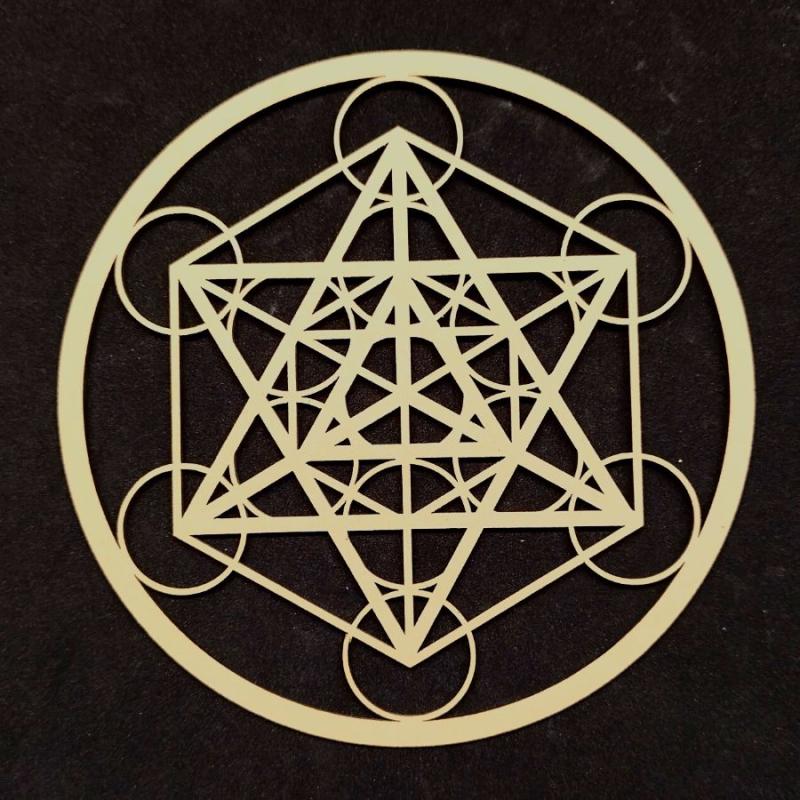 Símbolo Metatron en madera (15 cm)