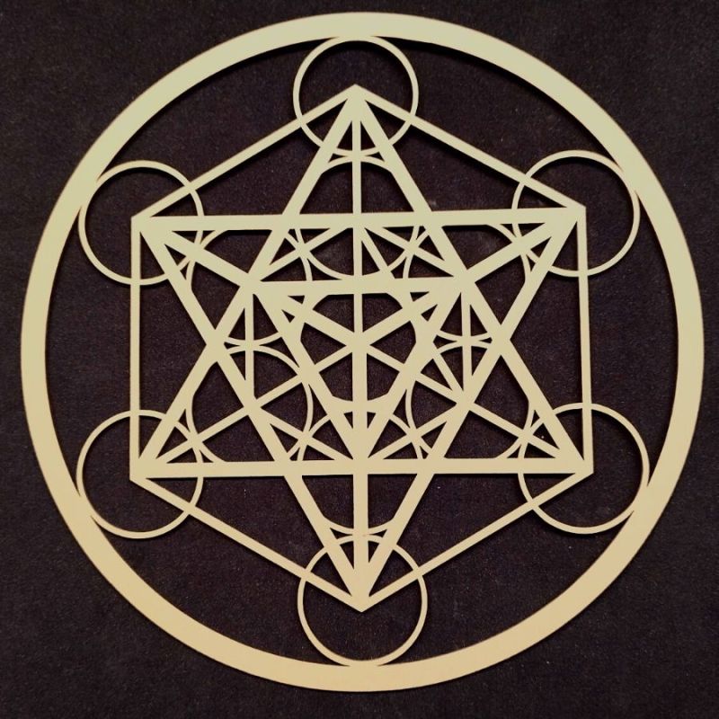 Símbolo Metatron en madera (23 cm)