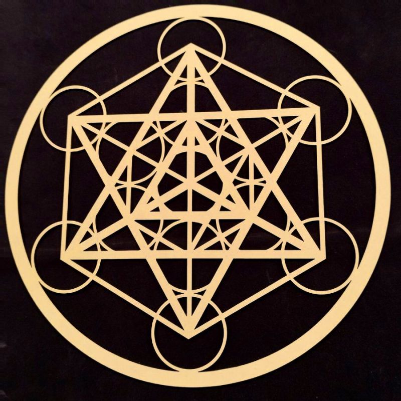 Símbolo Metatron en madera (30 cm)