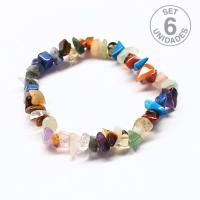 Pulsera Chip Mineral Surtido. Set 6 Un.