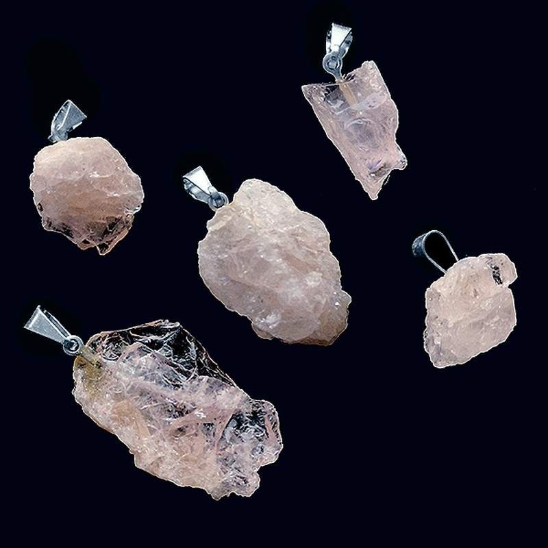 Pendentif Morganite. Set 5 un.